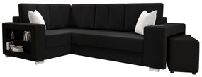 Rohová sedacia súprava Lush (čierna) (L). Akcia -20%. Vlastná spoľahlivá doprava až k Vám domov. 1057232