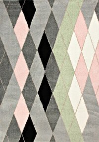 Koberec SLIM 8023 svetlosivý / viacfarebný