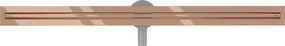 Mexen Flat 360° Slim, lineárny podlahový žľab 150 cm, ružové zlato, 1641150