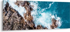 Obraz skál a mora (120x50 cm)