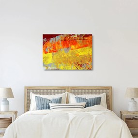 Sklenený obraz abstrakcie - maľba (70x50 cm)