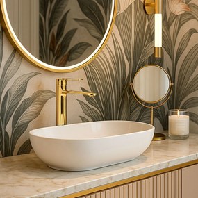 Rea Storm, vysoká umývadlová batéria h-295, zlatá lesklá, REA-B9983