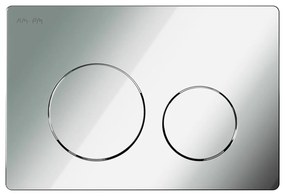 Toaletný set s inštaláciou AM.PM Func IIS90151.FA1700 bezokrajové, so sedadlom microlift, chróm Pneumatické splachovacie tlačidlo