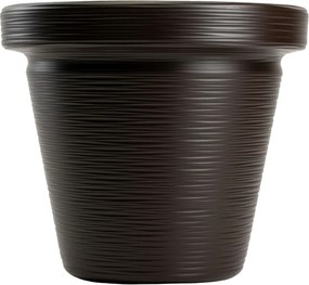 PLASTOVÝ KVETINÁČ SRTIA RIFLO 55X48 CM TMAVOHNEDÁ