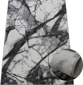 Koberec Lotus 9302 GREY – sivý s abstraktným vzorom Rozmer: 40x60 cm