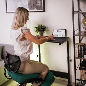 Tempo Kondela PC stôl s kolieskami, čierna, WESTA