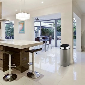 Taupe dotykový oceľový odpadkový kôš 30 l – MSV