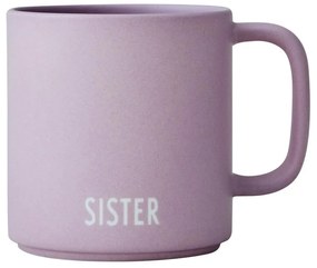 Fialový porcelánový hrnček 175 ml Sister – Design Letters