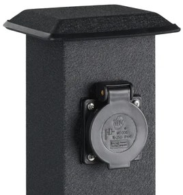 EGLO 93426 - Vonkajší záhradný stĺpik so zásuvkami SCHUKO IP44