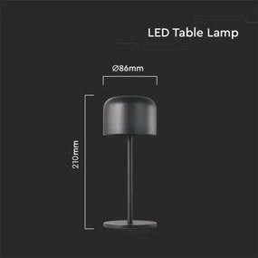 LED Stmievateľná stolná lampa LED/1,5W/5V 2700-5700K IP54 čierna