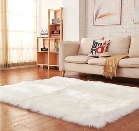TZ Biely obdĺžnikový koberec Sheep Rozmer: 80x140 cm