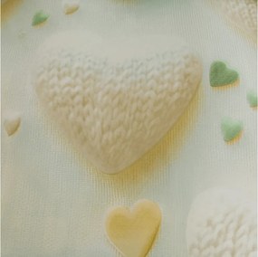 Obliečky z mikrovlákna HEARTAMI farebné Rozmer obliečky: 70 x 80 cm | 140 x 200 cm