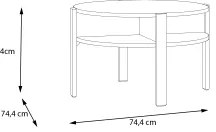 Konferenčný stolík INAR hnedý