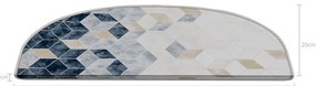Modro-biele nášľapy na schody v súprave 16 ks 20x65 cm Boxes – Vitaus