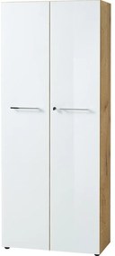 Biela prírodná šatníková skriňa v dekore duba 80x196 cm Monteria - Germania