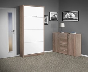 Nabytekmorava Sklápacia posteľ VS 3054 P - 200x90 cm farba lamina: Biela