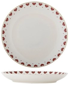 Biely tanier s vianočným motívom z kameniny ø 26,5 cm Jolly – Bloomingville