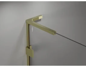 Mexen Lunar, L Duo výklopný sprchový kút 100 x 90 cm, 8mm číre sklo, zlatý profil, 834L-100L-090P-50-00