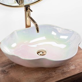 Rea Pearl Akkoya, umývadlo na dosku 505x380x135 mm, viacfarebné, REA-U3309