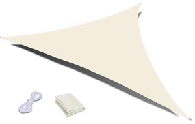 Trojuholníková tieniaca plachta/ tienidlo 5x5x5 m, béžová