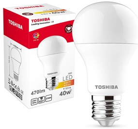 TOSHIBA LED žiarovka - E27 - CCD - 5,5 W - 470Lm - teplá biela - záruka 5 rokov