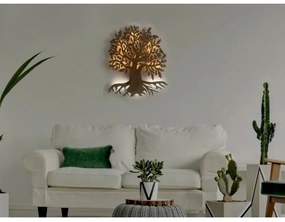 Li-Go 23673/DUB2 - LED nástenná dekorácia, 10W/5V, 20000 mAh, 45x55 cm, dub + diaľkové ovládanie