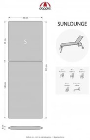 Doppler CLASSIC 92 - poduška na záhradné ležadlo