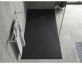 Mexen Hugo, SMC obdĺžniková sprchová vanička 180 x 80 cm, čierna matná, 42708018