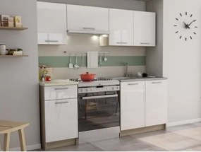 Kuchynský blok Irma, Dub Sonoma/biely vysoký lesk%