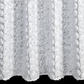 ZÁCLONA NA KRÚŽKOCH EVA MINGE ROSES6 140X250 CM BIELA