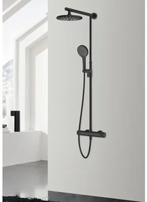 Sprchový systém s termostatom AVITAL Topino čierny matný