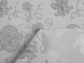 Biante Teflónový behúň na stôl TF-083 Kvetované ornamenty na sivom 20x120 cm