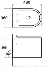 Mexen SOFIA RIMLESS misa závesná so sedátkom voľne-padajúcim, 49 x 37 cm, biela, 30541000