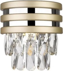 Zuma Line W0525-01A-V6B5 - Nástenné svietidlo NAICA 1xG9/42W/230V zlatá/lesklý chróm