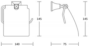Mexen príslušenstvo, Dalia držiak na toaletný papier, chrómová, 7017333-00