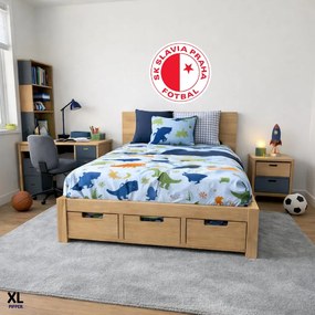 Textilná nálepka na stenu - logo "SK Slavia Praha" Veľkosť: 60 cm