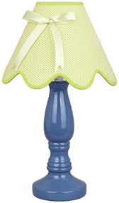 CLX Stolná detská lampa VENTIMIGLIA, 1xE27, 60W, modrozelená