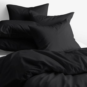 Goldea bavlnené posteľné obliečky - čierne 140 x 200 a 70 x 90 cm