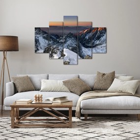 Obraz - Východ slnka v horách (150x105 cm)
