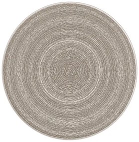 Okrúhly boho béžový koberec GINO 120 cm