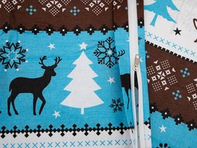 Bavlnené obliečky ZIMNÉ SOBY hnedé Rozmer obliečky: 70 x 90 cm | 140 x 200 cm