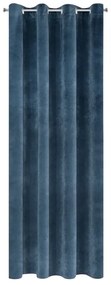 Modrý záves RIA so zamatovou štruktúrou 140x250 cm