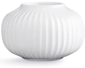 Biely porcelánový svietnik na čajové sviečky Kähler Design Hammershoi, ⌀ 10 cm