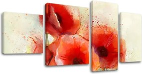 Obraz na stenu 4 dielny KVETY KV076E40 - 90x50 cm