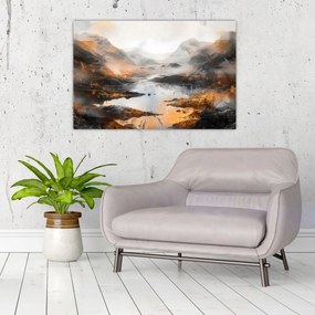 Obraz - Maľba horskej krajiny (90x60 cm)