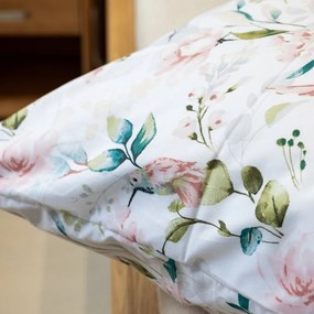 Polášek Bavlnené obliečky RUŽOVÉ KVETY - 140 x 200 cm / 70 x 90 cm