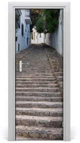 Fototapeta samolepiace na dvere kamenné schody 95x205 cm