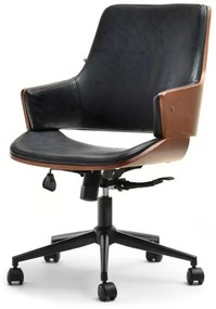 Kancelárska stolička RORY čierna + orech
