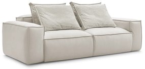 Béžová pohovka z imitácie kože 260 cm Boheme – Bobochic Paris