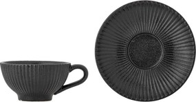 Čierna keramická šálka na cappuccino 200 ml Neri – Bloomingville